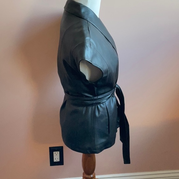 Jason Wu Double Breasted Faux Leather Vest - Picture 4 of 7